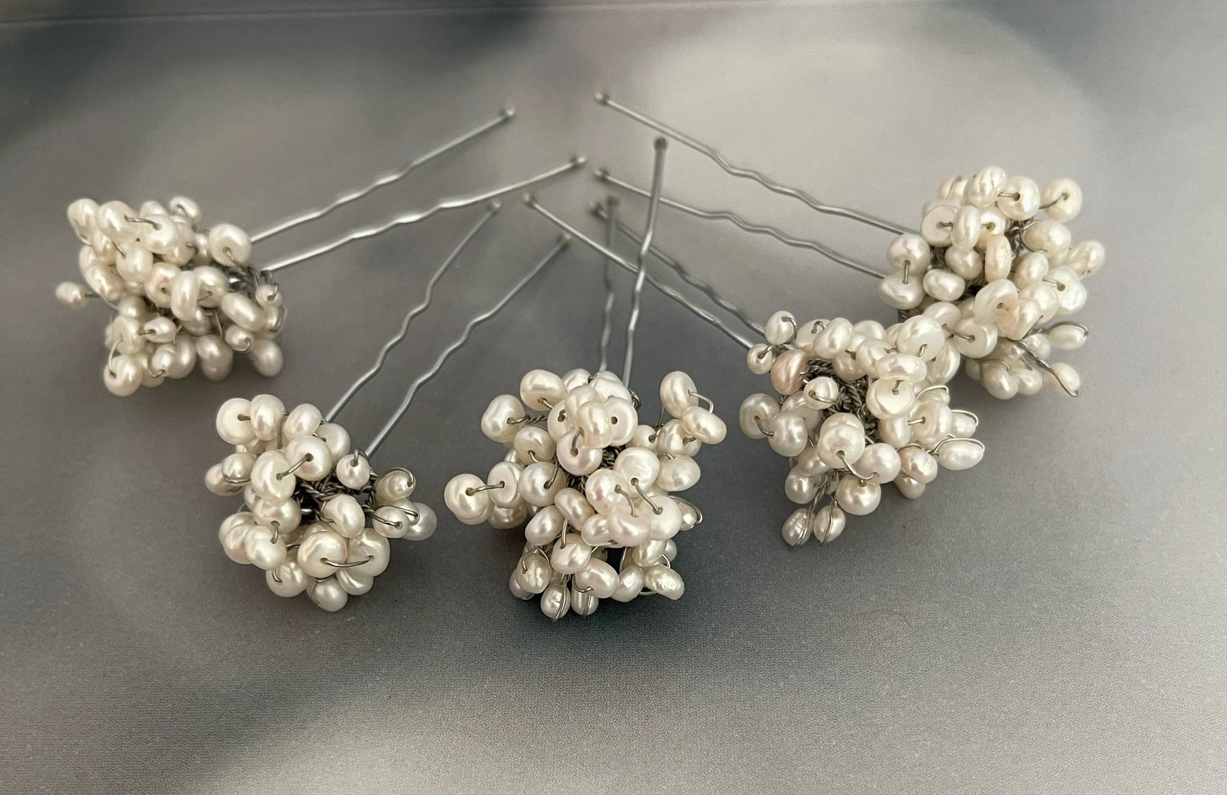 Flower Cowslip bridal hair pins set of 5 by bridal design house